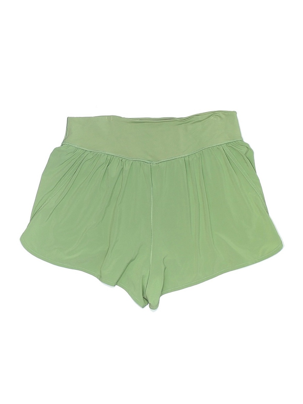 aerie Sage Green High-Waist Relaxed Shorts